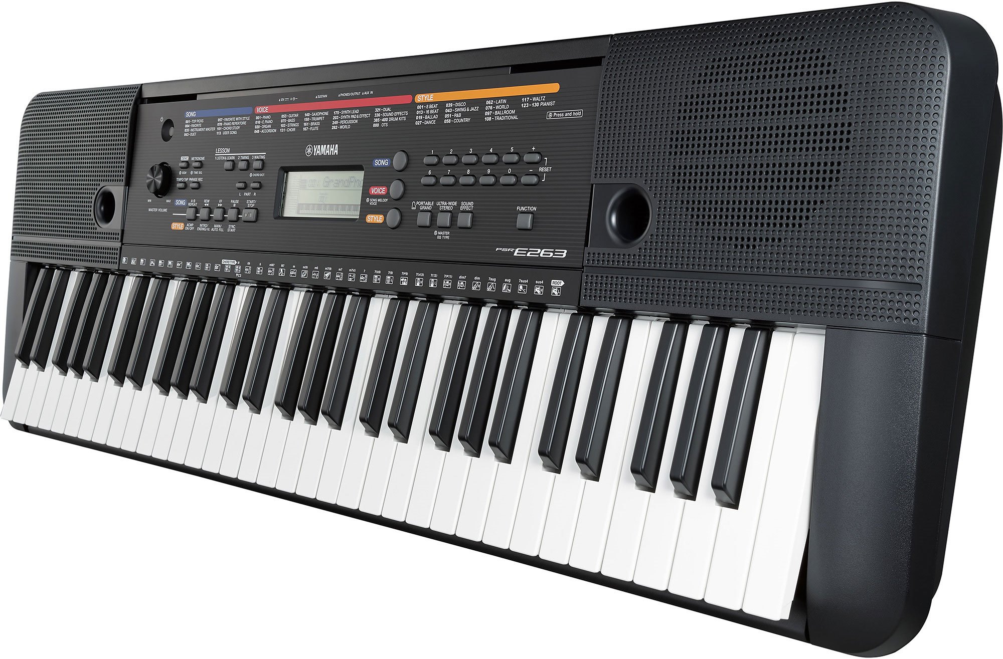 yamaha psr e263 specs