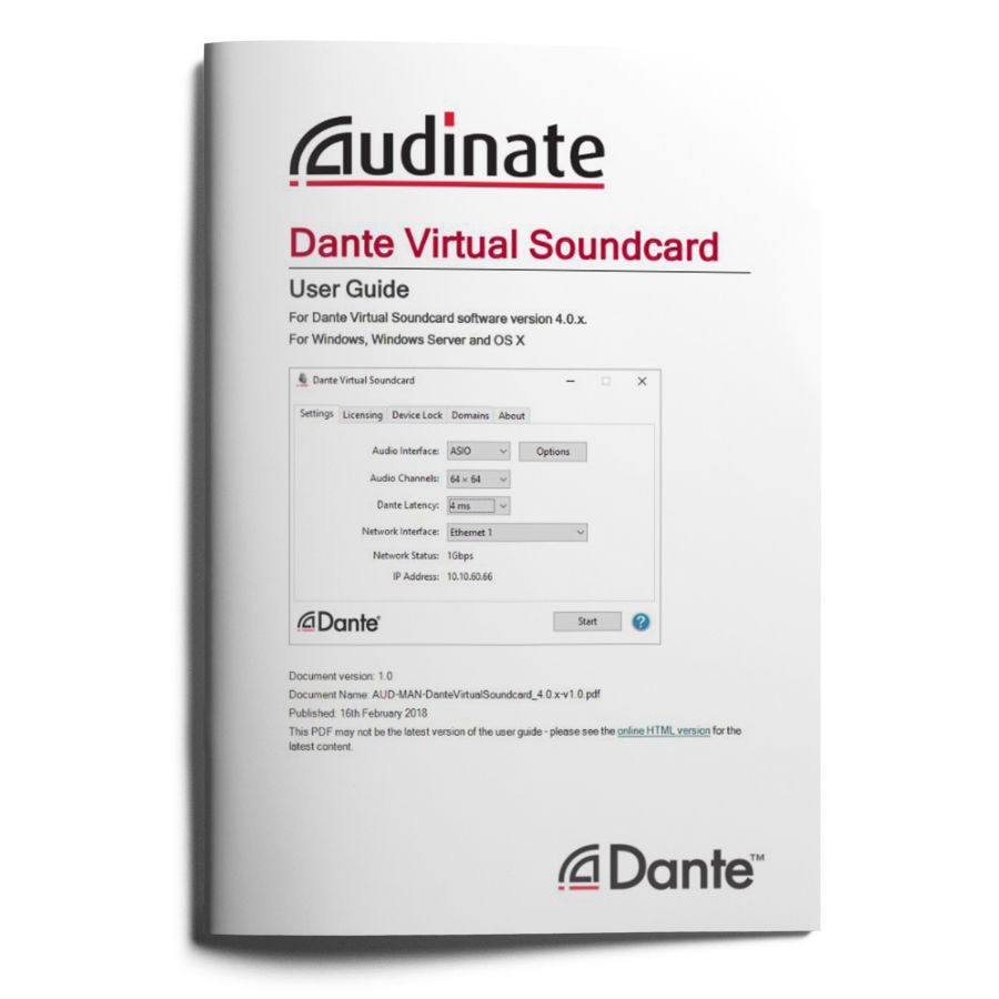 dante virtual soundcard not seeing available channels