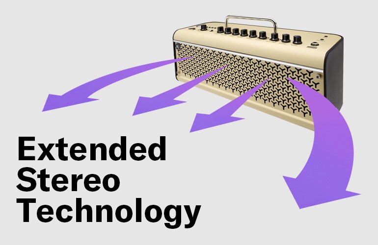 Meskipun ukurannya ringkas, amplifier ini menghasilkan suara stereo lebar menggunakan teknologi audio desktop Yamaha yang diakui.