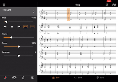 Mainkan lagu favorit Anda segera dengan fungsi “Audio To Score”