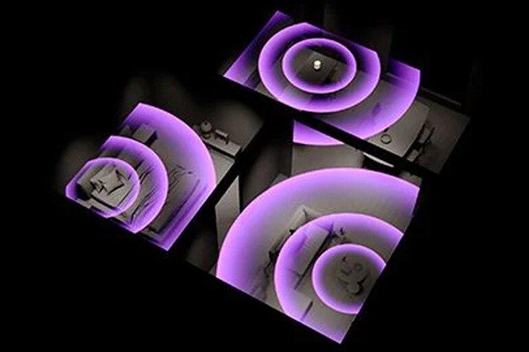 Gambar yang memvisualisasikan musik yang dibagikan di setiap ruangan.