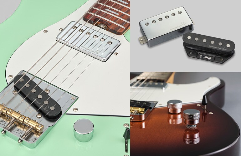 Foto tampilan dekat pickup dan kenop tone Pacifica SC Standard Plus