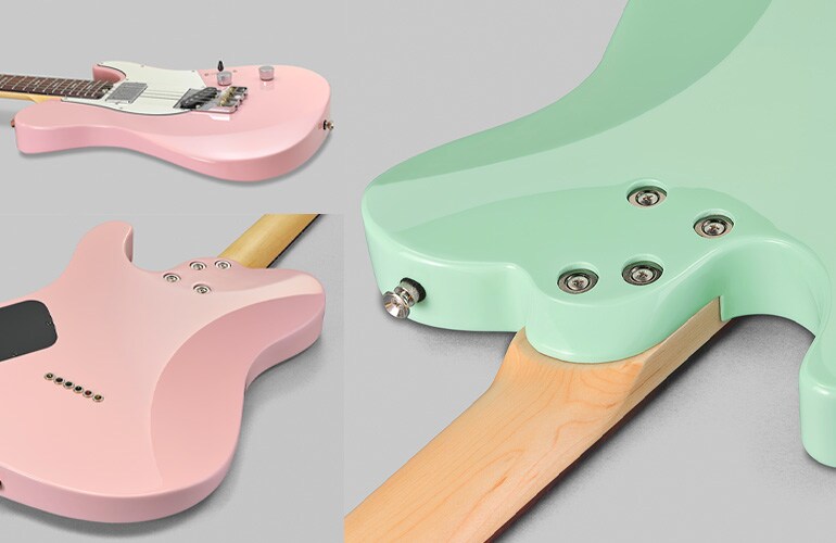 Bentuk bodi Pacifica SC Standard Plus dengan kontur untuk kemudahan bermain yang lebih baik