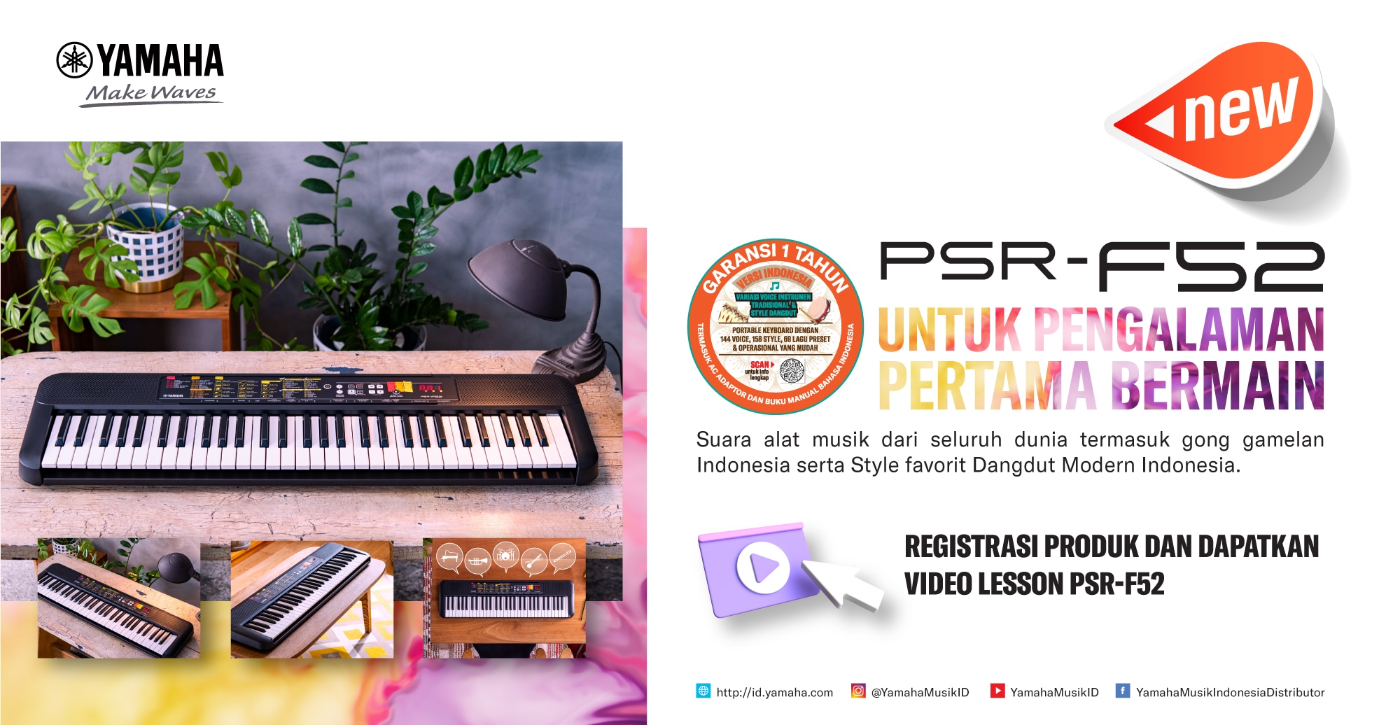 NEW PSR-F52! Keyboard Pertama Untuk Anak Menikmati Musik!