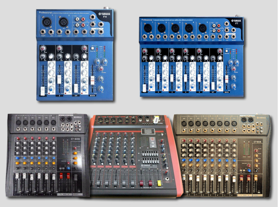 Counterfeit products reported thus far with a model number that is not one of Yamaha's products (mixer)