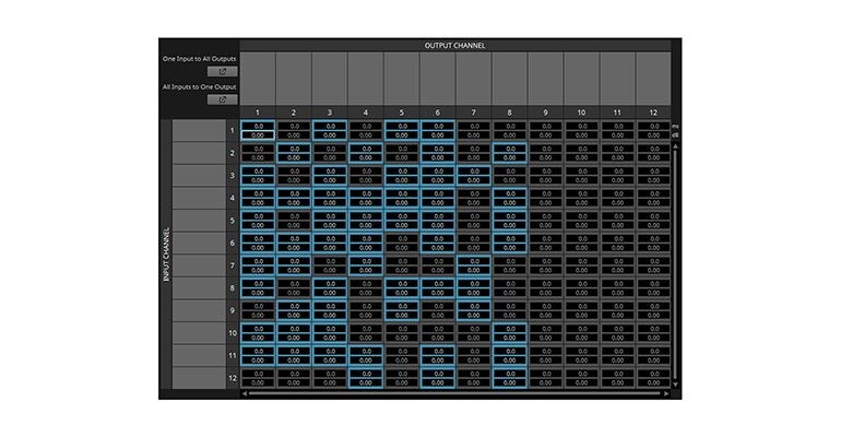 Yamaha ProVisionaire Design: Delay Matrix