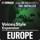 Europe (Expansion Pack yang telah diinstal (pre-installed) - data yang kompatibel Yamaha Expansion Manager)