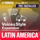 Latin America (Expansion Pack yang telah diinstal (pre-installed)- data yang kompatibel Yamaha Expansion Manager)