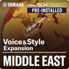 Middle East (Expansion Pack yang telah diinstal (pre-installed) - data yang kompatibel Yamaha Expansion Manager)