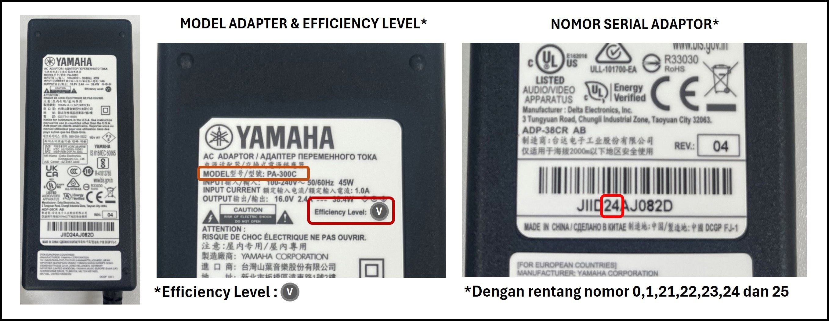 FORM KLAIM PENGGANTIAN AC ADAPTER YAMAHA PA-300C
