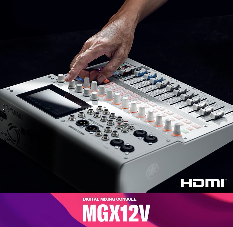 Konsol Mixing Digital 18-Channel dengan Interface Video Yamaha MGX12V