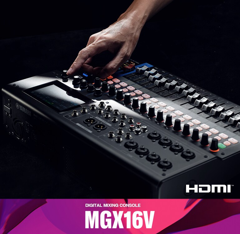Konsol Mixing Digital 22-Channel dengan Interface Video Yamaha MGX16V