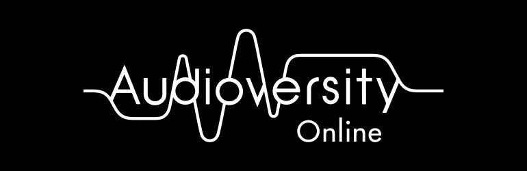 Tautan banner ke halaman utama  Audioversity Online,  menampilkan logo Audioversity Online.