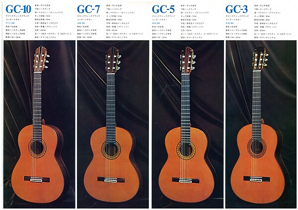 GC3/5/7/10: Seri gitar klasik pertama Yamaha