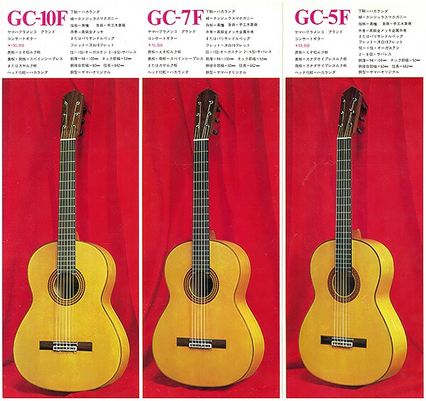 GC5F/7F/10F: Seri gitar flamenco pertama Yamaha