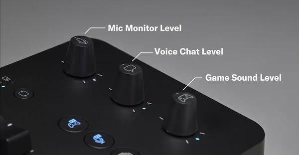 3 knob untuk kontrol player dan audio game yang intuitif
